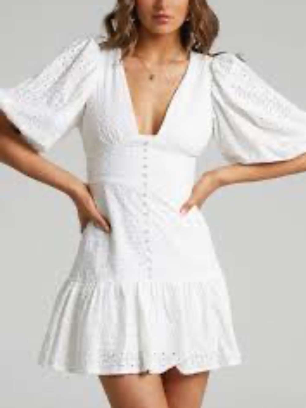 Showpo. 2 Gladys Eyelet Embroidered Mini Dress